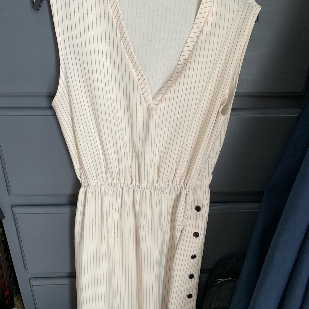Vintage cream and black dress.